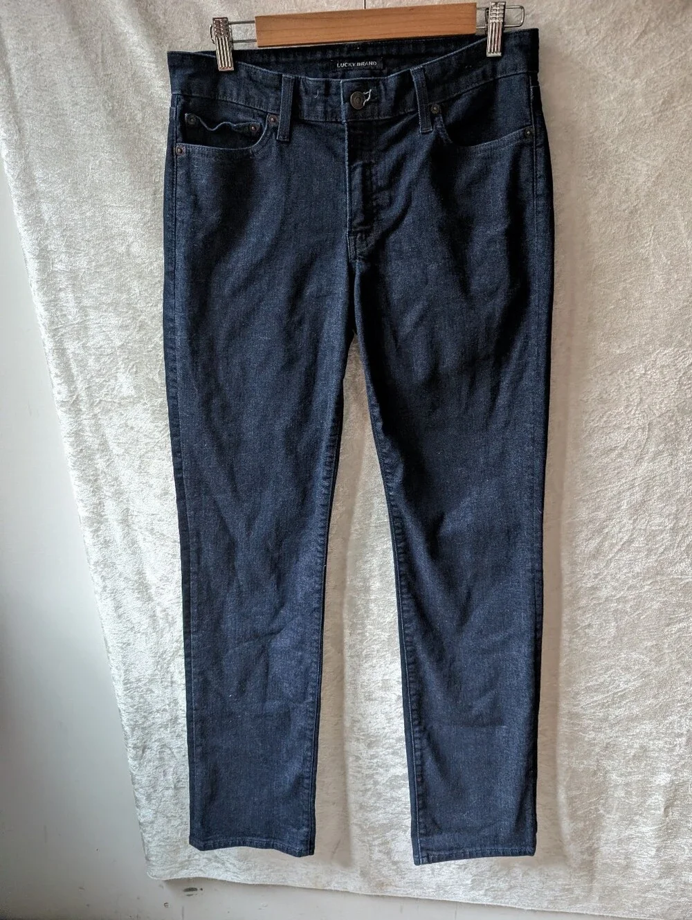 Nwot Lucky Brand Size 10 Dark Dye Straight Leg Pants